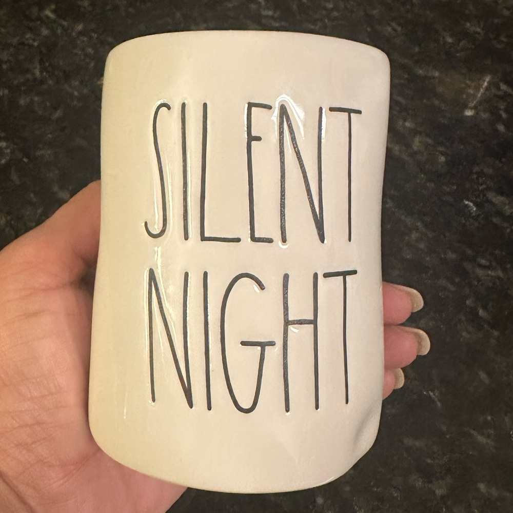 Rae Dunn new Silent Night Ceramic Candle scent Winter Frost
